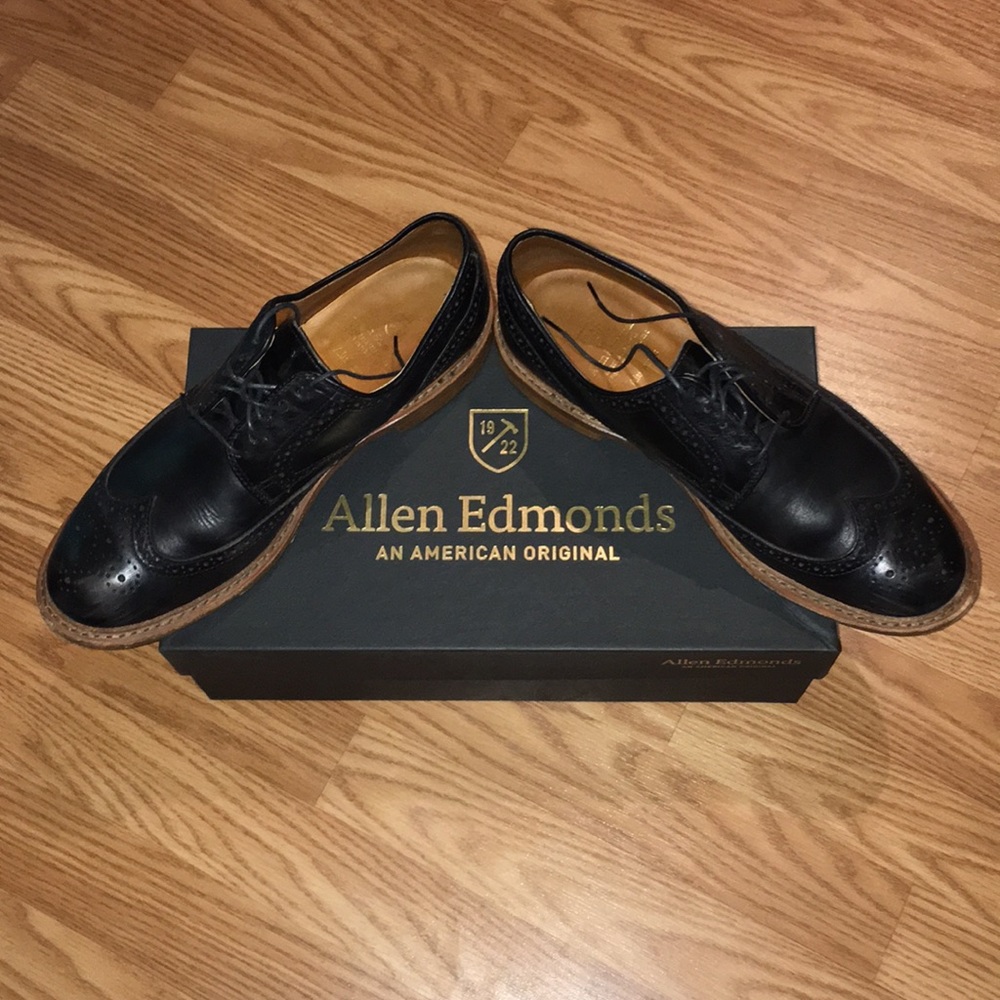 Men's Allen Edmonds Black Alumnus size 10 D
